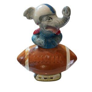Vintage Jim Beam 1972‎ Decanter Elephant Top Of Football Whiskey Decanter Empty